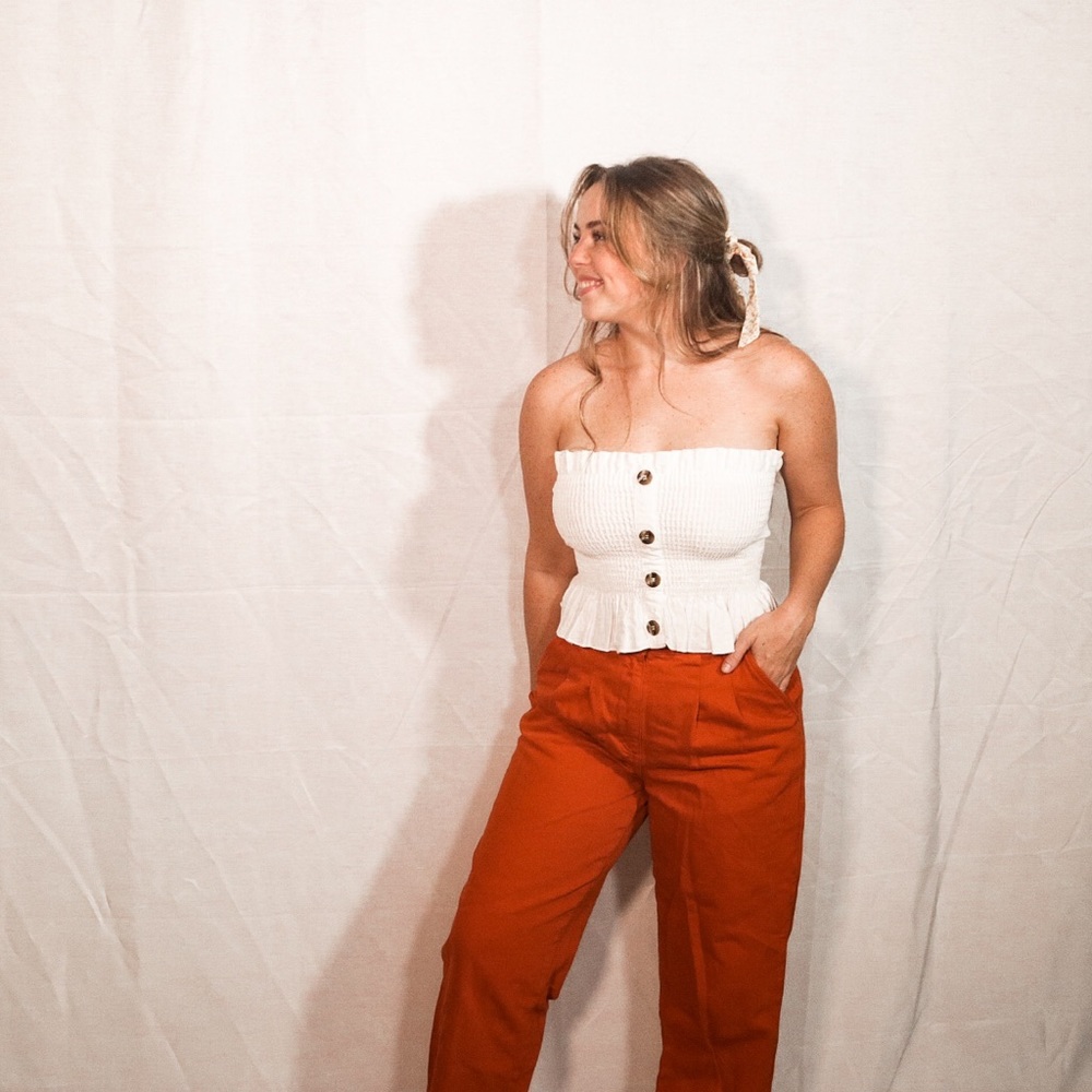 orange BDG high waisted pants
